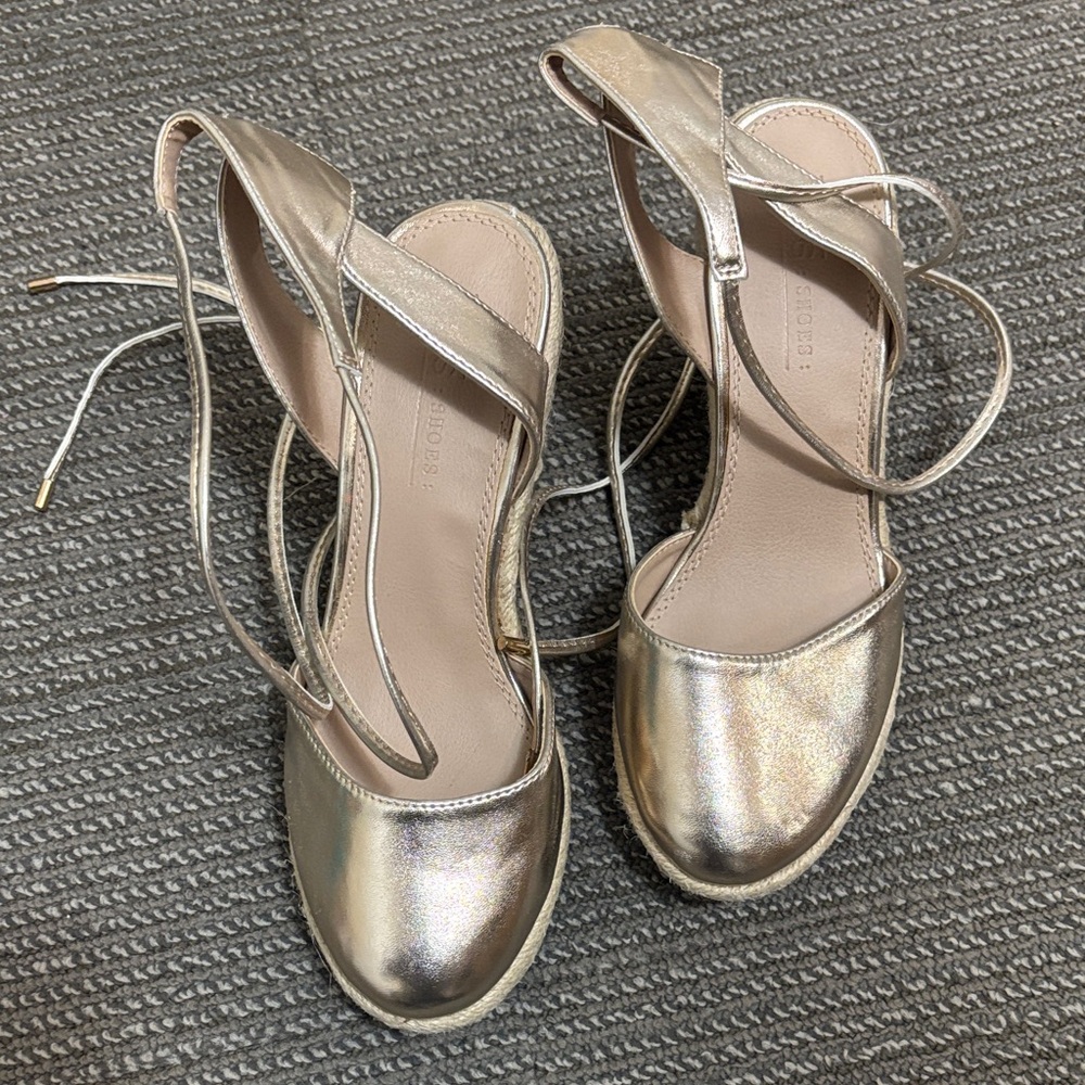 ASOS Metallic Espadrille Flats